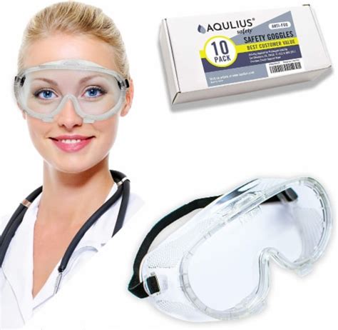 10 Pack of Safety Goggles (10 Pack Protective Goggles) Crystal Clear ...