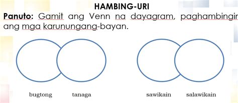 Hambing Uri Panuto Gamit Ang Venn Na Dayagram Studyx