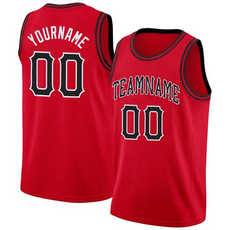 Custom Own Red Black White Basketball Stitched Jersey Free Shipping – Fiitg