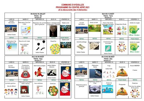 Programme Accueil de loisirs été 2021