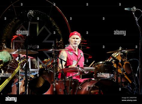 Inglewood Usa 02nd Mar 2024 The Red Hot Chili Peppers Chad Smith Performs During Kroqs