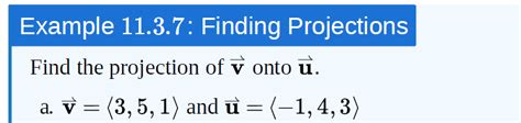 Finding the projection of a Vector