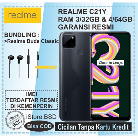 Jual Realme C21y Ram 332gb And 464gb 13mp Ai Triple Camera 5000mah