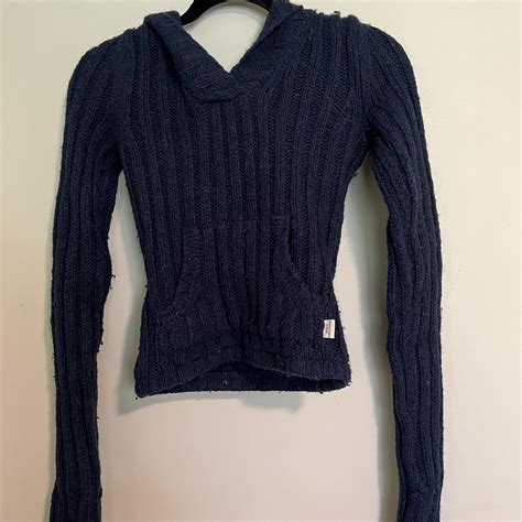 Abercrombie Fitch Women S Navy Jumper Depop