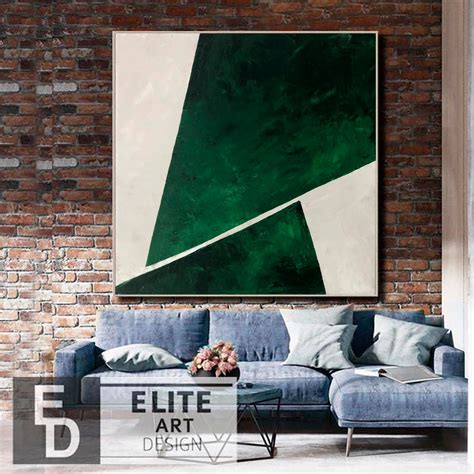 Large Green Abstract Painting Abstract Green Art on Canvas Original ...