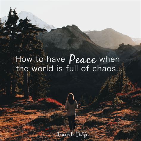 In A World Full Of Chaos Be Your Own Peace Pregnancy Informations