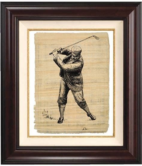 Golf retro Prints on papyrus reproduction Golf print by PrintLand