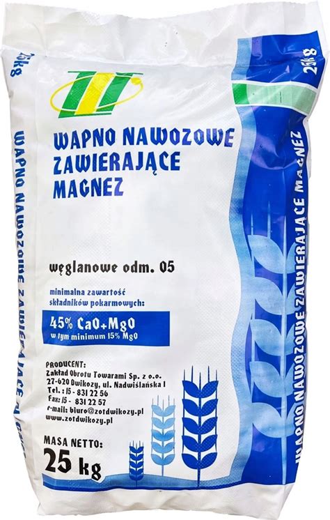 Wapno Nawozowe Zawieraj Ce Magnez Dolomit Kg