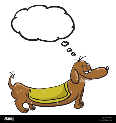 Cartoon Illustration Cute Purebred Dachshund Stock Vector Images Alamy