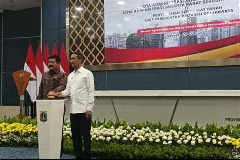 Percepat Pengamanan Aset Pemprov Dki Kementerian Atr Bpn Serahkan