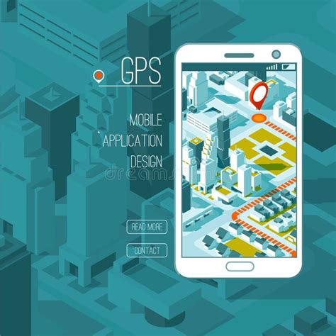 Mobile Gps And Tracking Concept Location Track App On Touchscreen