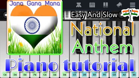 National Anthem Jana Gana Mana Piano Tutorial Easy Slow And Correct