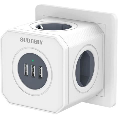 Cube Multiprise USB Murale 7 En 1 Multiprise Murale 4 Prises Avec 3