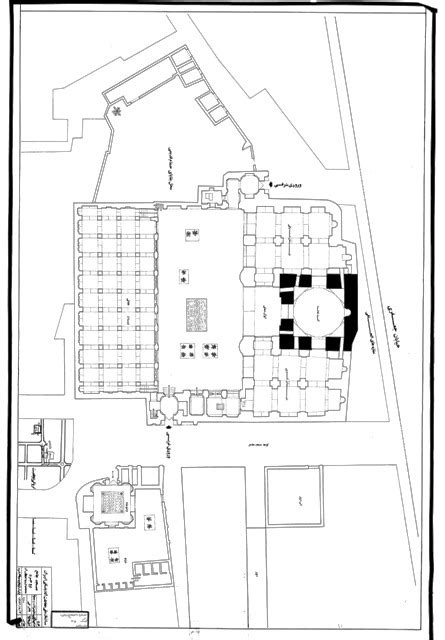 مساجد و مراکز مذهبی تاریخی - پلان اتوکد مسجد جامع بروجرد