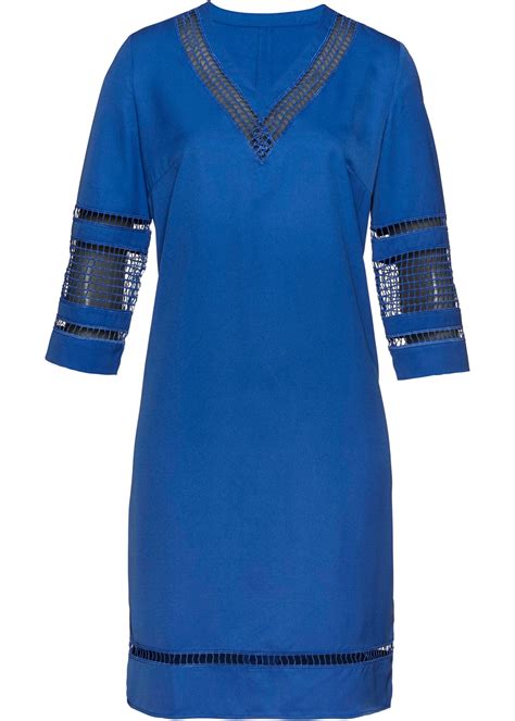 Tunika Kleid Mit Spitze Arm Blau Bpc Selection Bonprix At