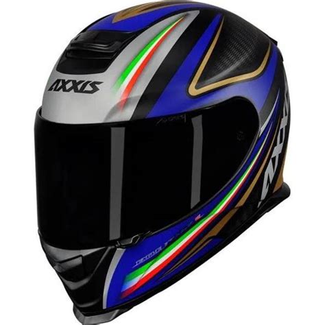 Capacete Axxis Eagle Italy Preto Cinza Azul Fosco Grid Motors