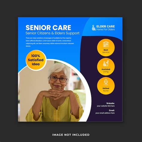 Premium Vector Senior Health Care Social Media Post Design And Elder