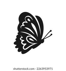 Butterfly Icon Butterfly Silhouette Isolated Vector Stock Vector