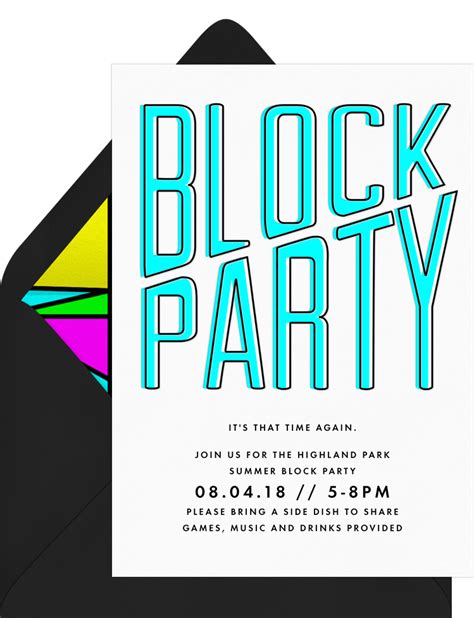 Retro Block Party Invitations | Greenvelope.com