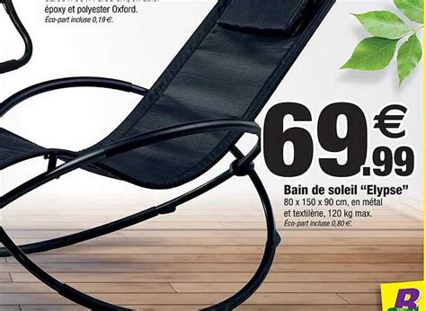 Promo Bain De Soleil Elypse Chez Bazarland Icatalogue Fr