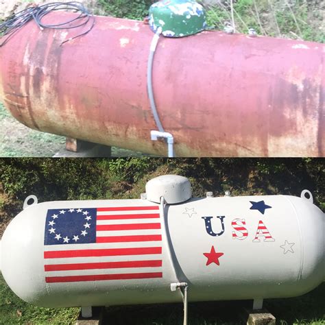 America | Propane tank art, Propane tank, Diy water fountain