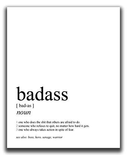 Badass Presents 8x10 Unframed Print Humorous Definition Of Badass