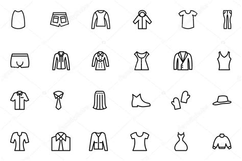 Clothes Line Vector Icons 4 Stock Vector Image By ©creativestall 74544777