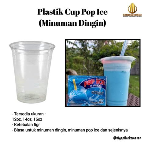 Jual Plastik Cup Pop Ice Plastik Cup Minuman Dingin Gelas Pop Ice