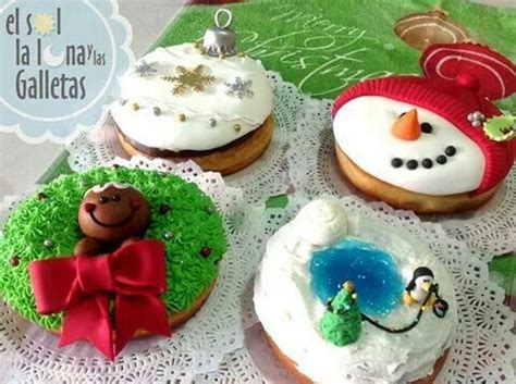 Donas Decoradas Navidenas Christmas Donuts Cupcakes Pudding Sugar