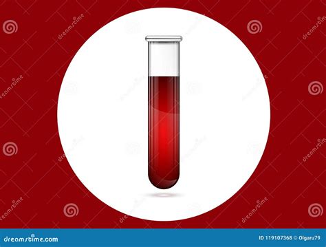 Vector Test Tubes Filled With Blood Stock Vector Illustration Of