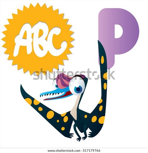 Animal Dinosaur Abc P Cute Funny Stock Vector Royalty Free 317179766