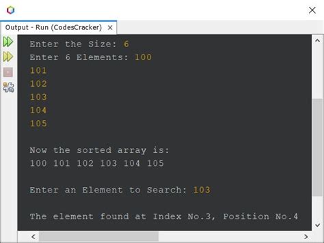 Java Program Binary Search