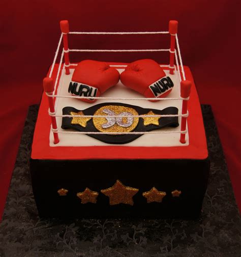 Boxing Ring And Boxing Glove Cake - CakeCentral.com