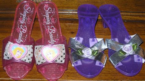 5 Pair Of Disney Plasic Princess High Heel Shoes Toy Shoes Tv