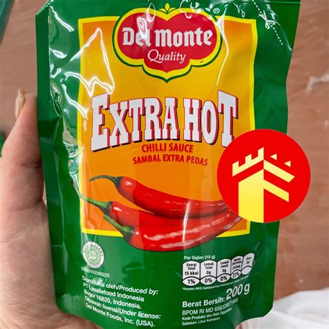 Jual DELMONTE SAUS SAOS SAMBAL EXTRA HOT 200 GR CHILLI SAUCE SAMBAL