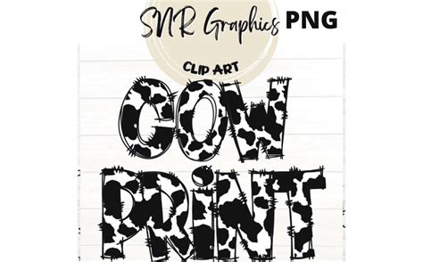 Cow Print Doodle Letters Graphic By Stephanie Ricard Creative Fabrica