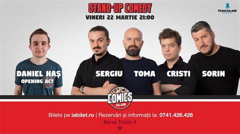 Bilete Stand Up Comedy Cu Sorin Sergiu Toma Cristi La Comics Club