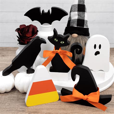 DAZONGE 6PCS Halloween Decorations Halloween Tiered Tray Decoration