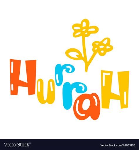 hurrah royalty  vector image vectorstock