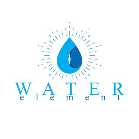 Logo De Goutte D Eau Claire Bleu Vectoriel Utiliser Comme Embl Me D