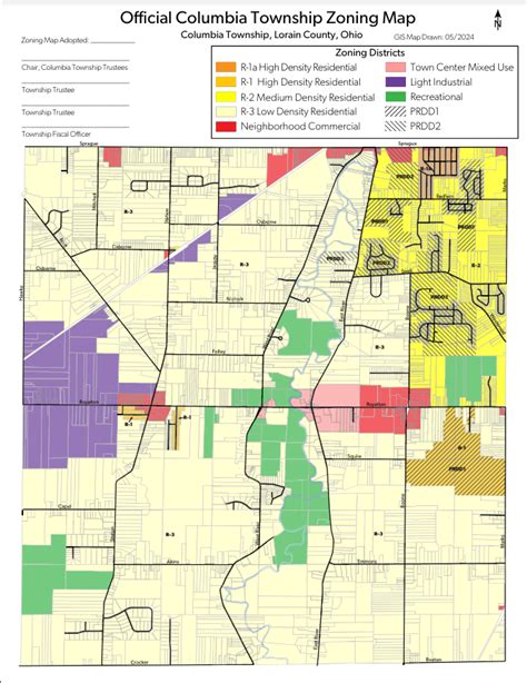 Revised Columbia Township Zoning Map