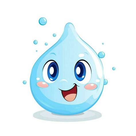 Descargar Gota De Agua 2d Dibujos Animados Vector Ilustración En Blanco Fondo Gratis In 2024