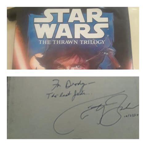 The Thrawn trilogy that Timothy Zahn signed for me. : r/StarWars