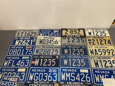 Lot of 23 Vintage License Plates- Nevada | Live and Online Auctions on ...