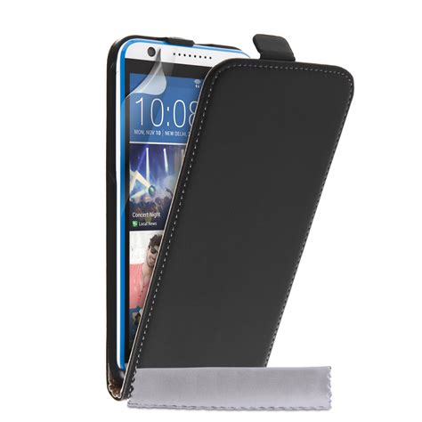 Caseflex Htc Desire Real Leather Flip Case Black