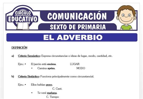 Ejercicio Interactivo De Adverbios Para Sexto De Primaria Images And