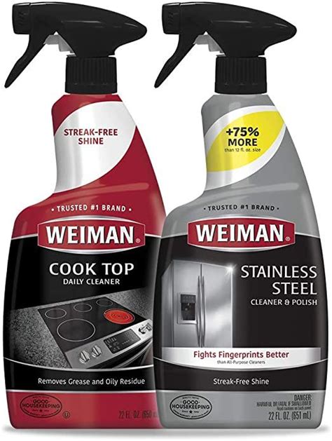 Weiman Disinfecting Stovetop Cleaner And Stainless Steel Cleaner 22 Ounce Daily Appliance