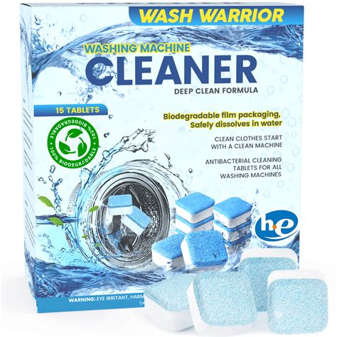 Wash Warrior Washing Machine Cleaner Tablets Pack Washer Cleaner