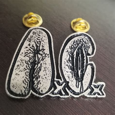 ANAL CUNT LOGO Metal Pin Black Wings