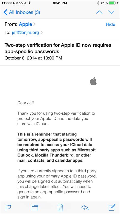 Apple Two Step Verification For Apple Ids Will Require App Specific Passwords Starting Tomorrow